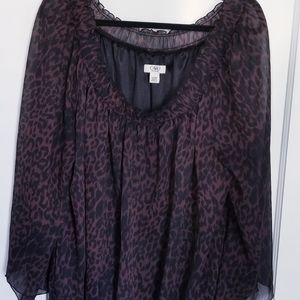 CATO Women's Blouse Size 22/24 Brown & Black